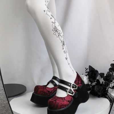 Sub-culture muffin bottom gothic punk platform shoes