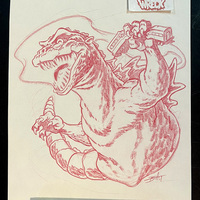 Various GODZILLA STICKERS pencil art - Thumbnail 2