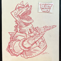Various GODZILLA STICKERS pencil art - Thumbnail 5