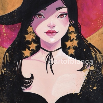 Golden witch 8x10 print
