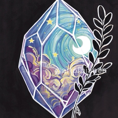 Crystal moon 8x10 print