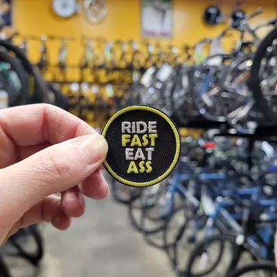 Ride Fast Eat Ass 1.5" Iron-on Patch