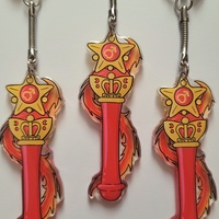 Sailor Moon Transformation Wand 3" Keychains - Thumbnail 2