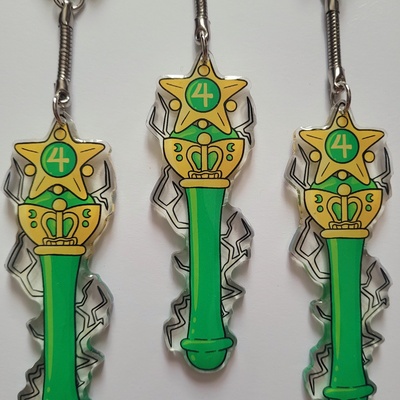 Sailor moon transformation wand 3" keychains