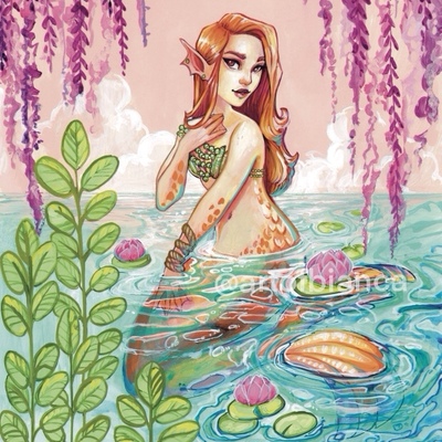 Lagoon mermaid 8x10 print