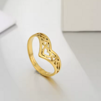 love scroll resizable ring - Thumbnail 1