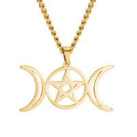triple moon pentacle necklace  - Thumbnail 3