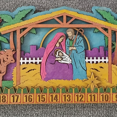 295 nativity christmas countdown craft - Thumbnail 1