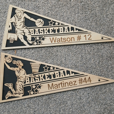 299 basketball pennant - female