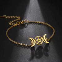 triple moon pentacle braclet - Thumbnail 1