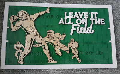 #308 Stadium Field Football Plaque