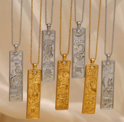 Rectangular Zodiac Pendant 