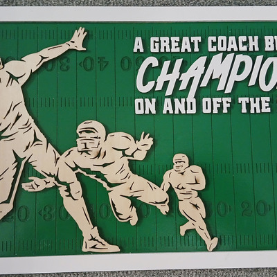 #308 stadium field football plaque