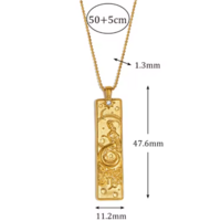 Rectangular Zodiac Pendant  - Thumbnail 1