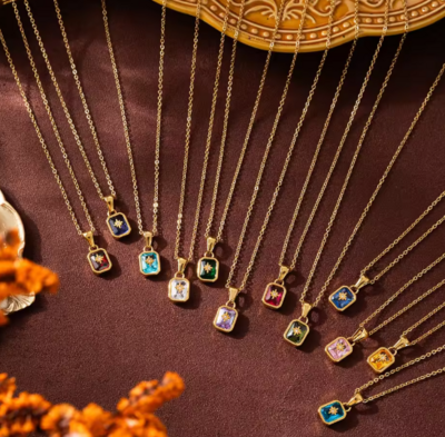 star birthstone necklace