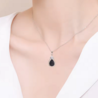 Water Drop Crystal Necklace  - Thumbnail 2