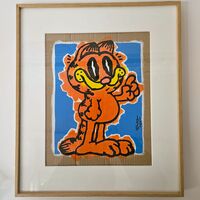 📺Painting by Celipe Perroloco "Corrupted Orange Cat"  - Thumbnail 1