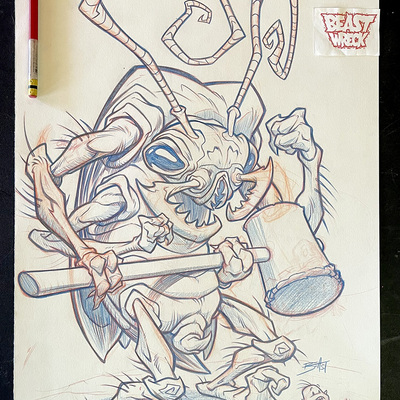 Hammerbug rough pencil art - Thumbnail 3