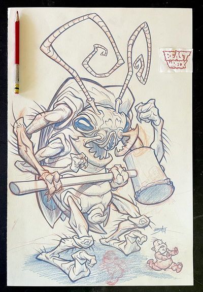 HAMMERBUG rough pencil art