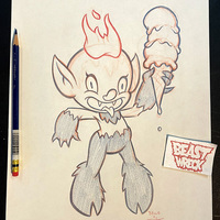 ICE CREAM DEMON pencil art - Thumbnail 1
