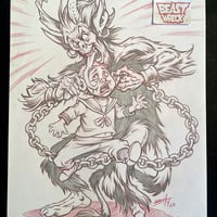 KRAMPUS KAPTURE pencil art - Thumbnail 1