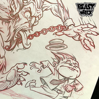 KRAMPUS CHASE pencil art - Thumbnail 3