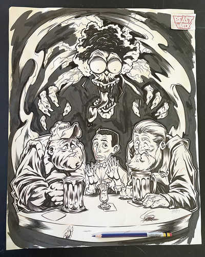 PEE-WEE: LARGE MARGE ink art