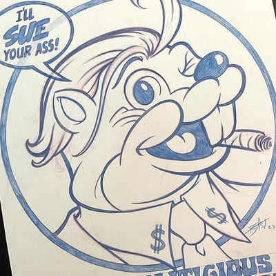 Litigious gas station beaver pencil art - Thumbnail 3