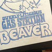 LITIGIOUS GAS STATION BEAVER pencil art - Thumbnail 2