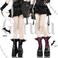 Punk Retro Style Thick Soled High Heel Boots - Thumbnail 8