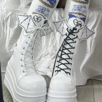 Punk Retro Style Thick Soled High Heel Boots - Thumbnail 10