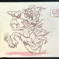 MISSILE-FIST MONSTER pencil artwork - Thumbnail 1