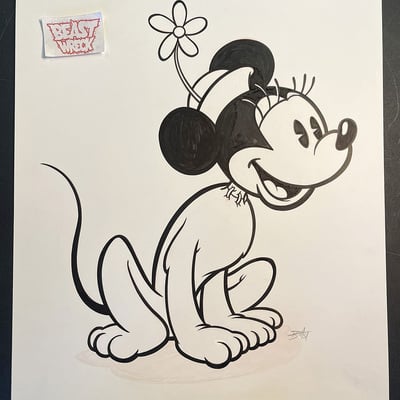 Mars attacks minnie mouse ink artwork - Thumbnail 3