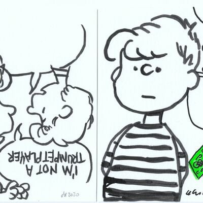 Diptych drawing by judas arrieta "beethoven love"  - Thumbnail 2