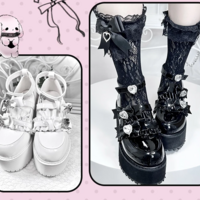 Kawaii JK Uniform Platform High Heels Shoes - Thumbnail 4