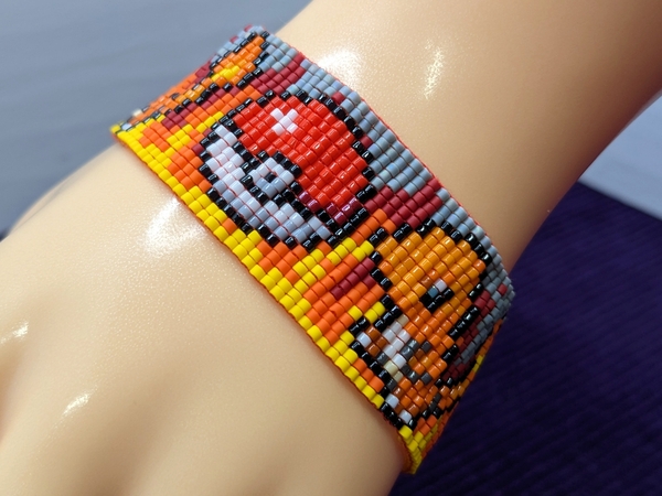 Pixel Bracelet - Fiery Salamander
