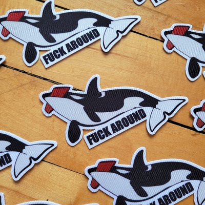 Orca 3" iron-on patch