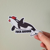 Orca 3" Iron-On Patch - Thumbnail 1