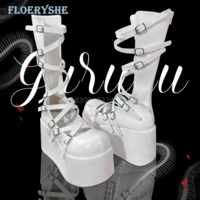 Lace up Gothic Doll Style High Heels Platform Shoes - Thumbnail 5