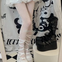 Lace up Gothic Doll Style High Heels Platform Shoes - Thumbnail 6