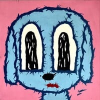 🐶 Diptych Painting "Glow in the dark eyes" by Celipe Perroloco - Thumbnail 3