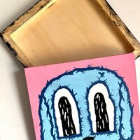 🐶 Diptych Painting "Glow in the dark eyes" by Celipe Perroloco - Thumbnail 5