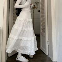 Boho Chic White Ruffled Skirt - Thumbnail 6