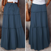Vintage Boho Ruffle Pleated Skirts - Thumbnail 1