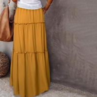 Vintage Boho Ruffle Pleated Skirts - Thumbnail 4