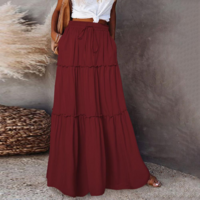 Vintage Boho Ruffle Pleated Skirts - Thumbnail 7