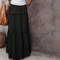 Vintage Boho Ruffle Pleated Skirts - Thumbnail 6