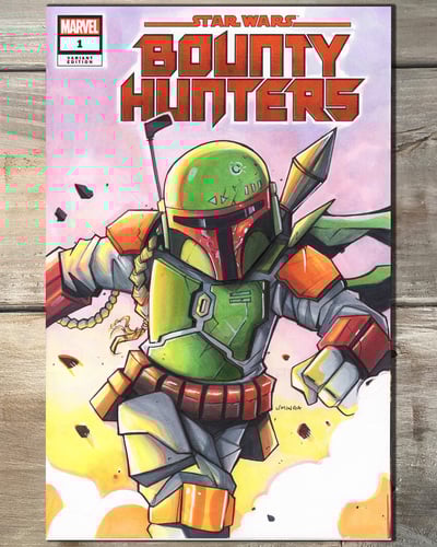 Boba Fett Sketch Cover Original Art