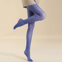 Beautiful  Blue Shiny Stockings Pantyhose Tights  - Thumbnail 1