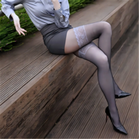 Stylish Black Lace Stockings - Thumbnail 1
